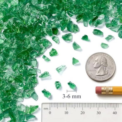 Light Green Crushed Glass for Resin Art & Crafts