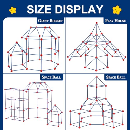 Fort Building Kit for Kids (200 Count)