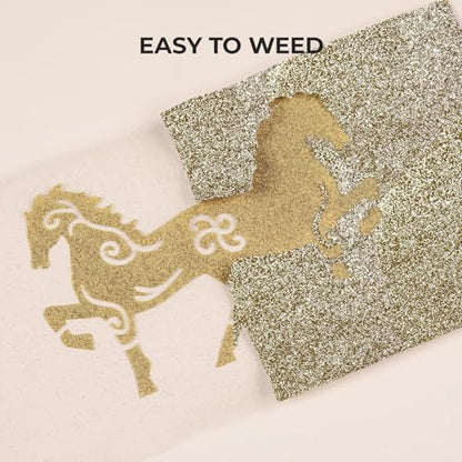 Champagne Gold Glitter HTV