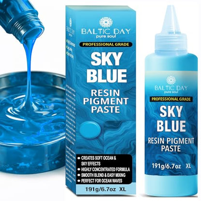 Light Blue Epoxy Resin Pigment Paste 6.7oz