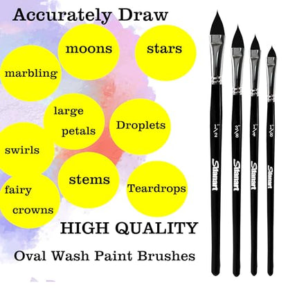 Cat Tongue Watercolor Brushes (4 Count)