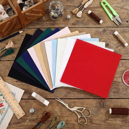 12 Pcs 14 Count Cotton Aida Cloth (12 Count)