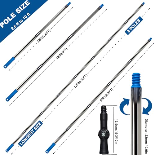 10 Ft Extension Pole +Joint Angle Adaptor