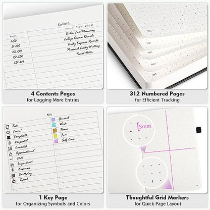 5 Pack Bullet Dotted Notebook Bulk (5 Count)