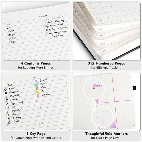 5 Pack Bullet Dotted Notebook Bulk (5 Count)