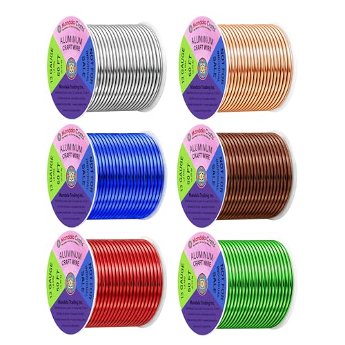 13 GA Green Brown Red Assorted Anodized Aluminum Craft Wire