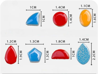 500g 1.1lb Random Color Irregular Ceramics Mosaic Tiles (16 Ounce)