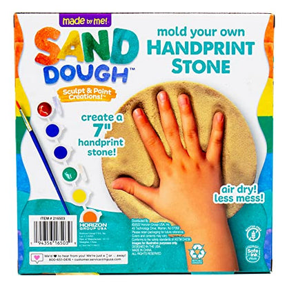 Sand Dough Sculpt & Paint Creations! Mold Your Own Hand Print Stone