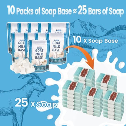 Deluxe Goat Milk Soap Making Kit with All Suuplies for Adults Begineer