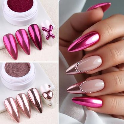 7 Colors Chrome Nail Powder (2.6 Ounce)