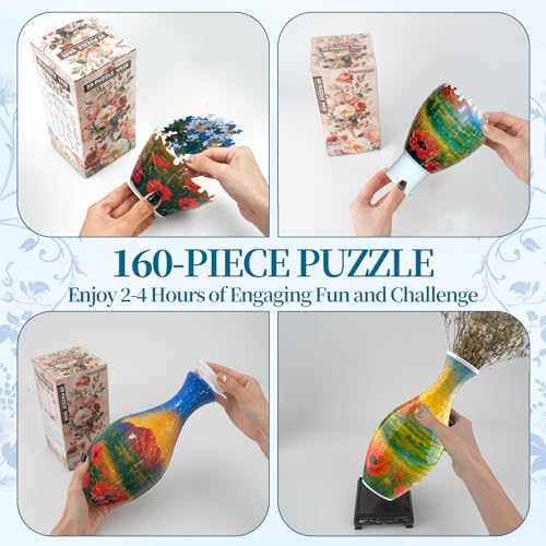 3D Puzzles Vase for Adults (160 Count)