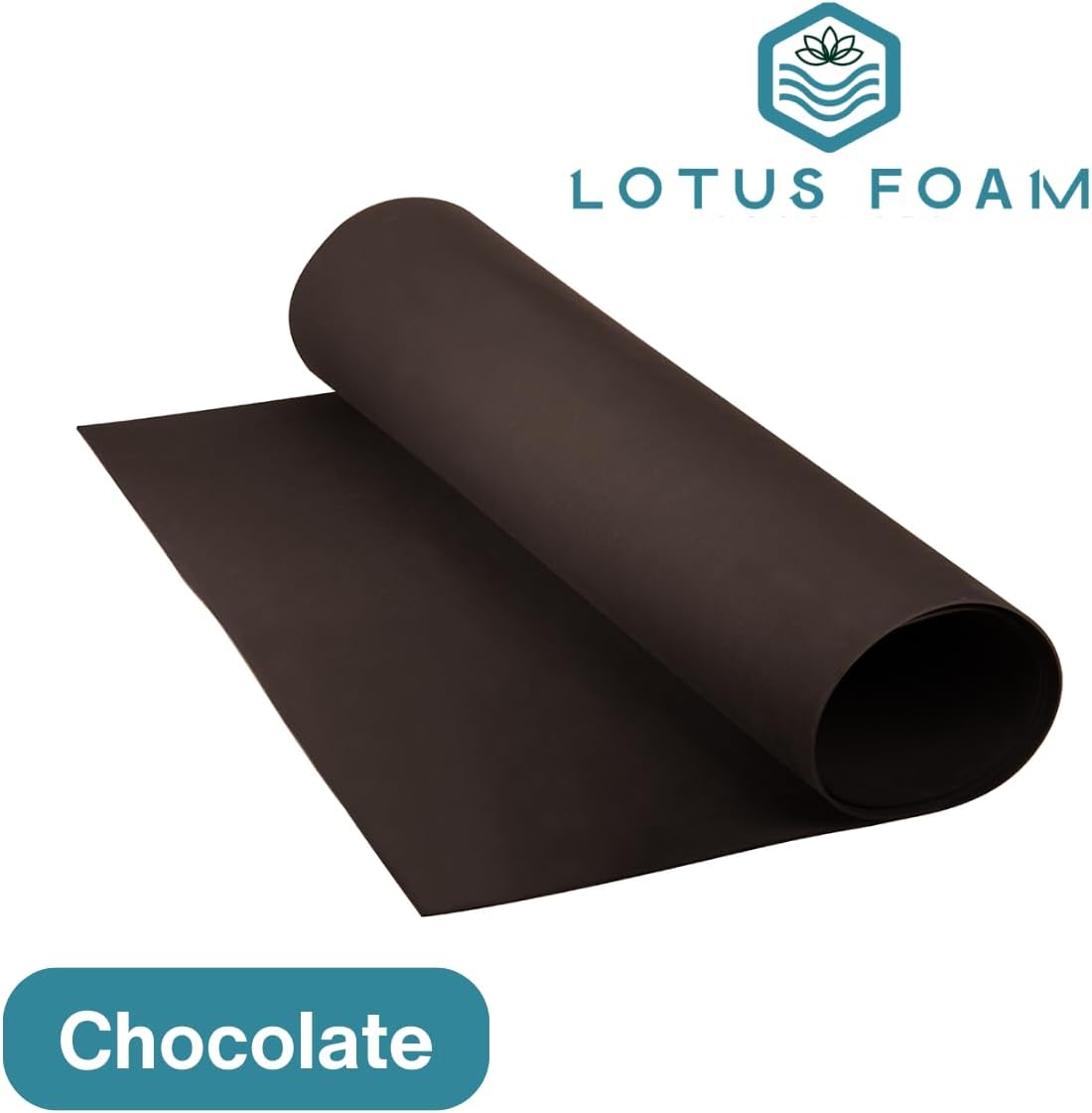 LotusFoam Large 3mm EVA Foam Sheet - 44"x 85" High Density Foam 130 kg/m3 for Cosplay, Costumes, Crafts, Flooring, Outdoor Use - 35 Colors (Chocolate) - Chocolate - Crafty Corner