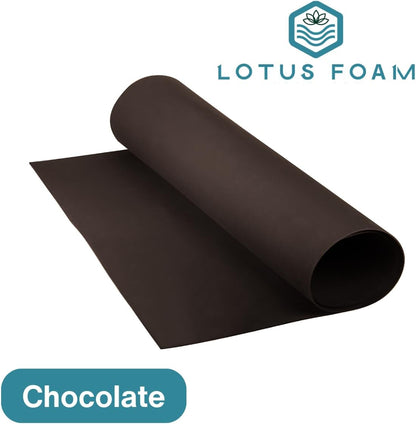 LotusFoam Large 3mm EVA Foam Sheet - 44"x 85" High Density Foam 130 kg/m3 for Cosplay, Costumes, Crafts, Flooring, Outdoor Use - 35 Colors (Chocolate) - Chocolate - Crafty Corner