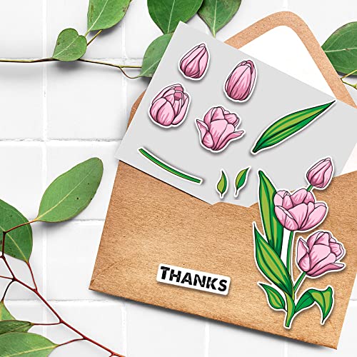 Realistic Tulips Stamps and Dies and Layering Coloring Stencil Set