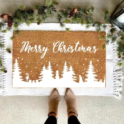 Christmas Window Stencils for Glass 53.1" Window Snow Spray Stencils