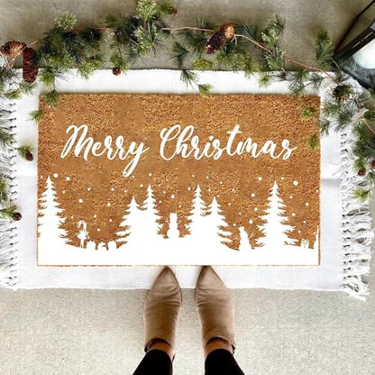 Christmas Window Stencils for Glass 53.1" Window Snow Spray Stencils