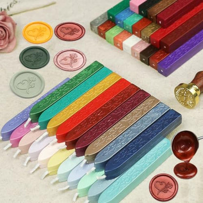 12Pcs Wax Sealing Sticks with Wicks (12 Count)