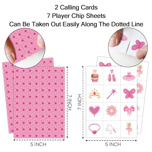 Ballerina Party Bingo Game Cards