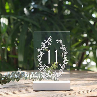 5 Pack 4" White Wood Stands for Wedding Acrylic Sign (5 Count)