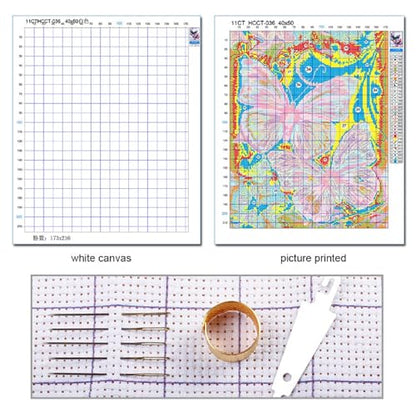 Stamped Cross Stitch Kits for Beginners Full Range of Cross Stitching 11 CT Printed Cross Stitch Kits for Adults Cross Stitch Patterns Needlepoint Kits