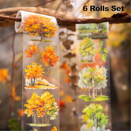 6PCS Trees and Forest PET Tape Set (6 Count)