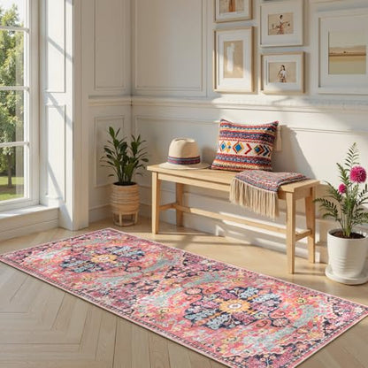 Reine Bohemian Floral Medallion Runner Rug