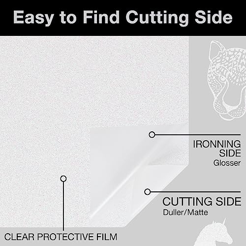 Iridescent White HTV Heat Transfer Vinyl Roll 12 in x 20 ft Sparkly Rainbow White Iron