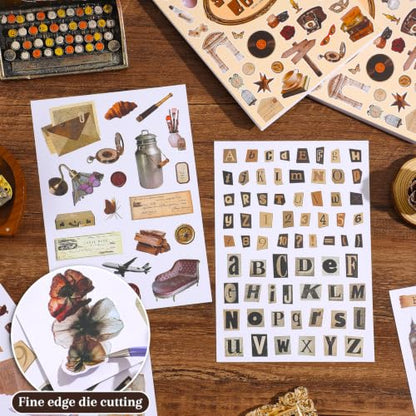 1000Pcs+ Vintage Sticker Book