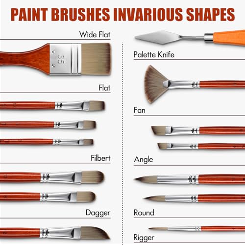 14pcs Acrylic Paint Brushes (14 Count)