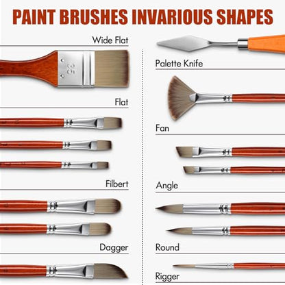 14pcs Acrylic Paint Brushes (14 Count)