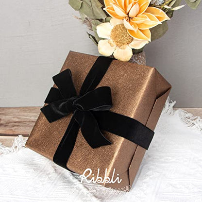 Polyester Black Velvet Ribbon (30 Foot)