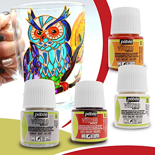 Pebeo Vitrea 160 Faux Stained Glass Paint Kit (12 Fl Oz)