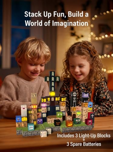 137PCS Magnetic Building Blocks with Lights (137 Count)