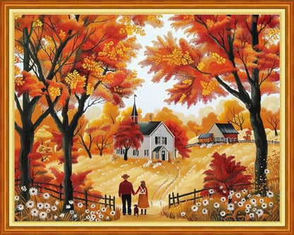 Stamped Cross Stitch Kits Full Range of Embroidery Patterns Starter Kits for Beginners Adult DIY Cross Stitches Needlepoint Kits 11CT