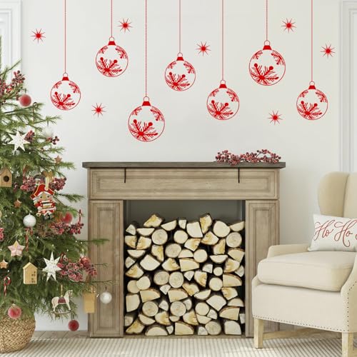 Christmas Window Stencils for Glass Snowflake Window Stencils (5 Count)