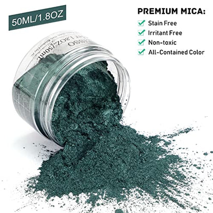 Green Mica Powder for Epoxy Resin 1.7 oz
