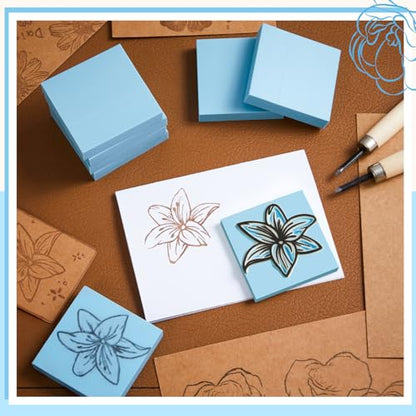 24 Pcs 2" x 2" Rubber Carving Blocks Linoleum Blocks for Printmaking (24 Count)