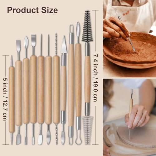 31 Pcs Polymer Clay Sculpting Tools Kit for Adults