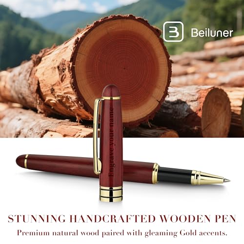 Luxury Personalized Wood Ballpoint Pen Writing Set