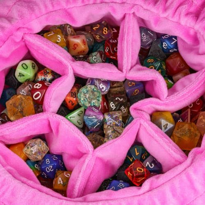 Large Dice Bags with Pockets Rainbow Storage Bag for DND RPG Games (21 Ounce)