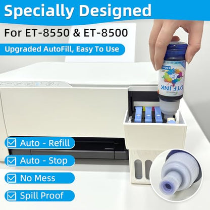 DTF Ink 5Color Kit 600ml Heat Transfer Ink Refill ET
