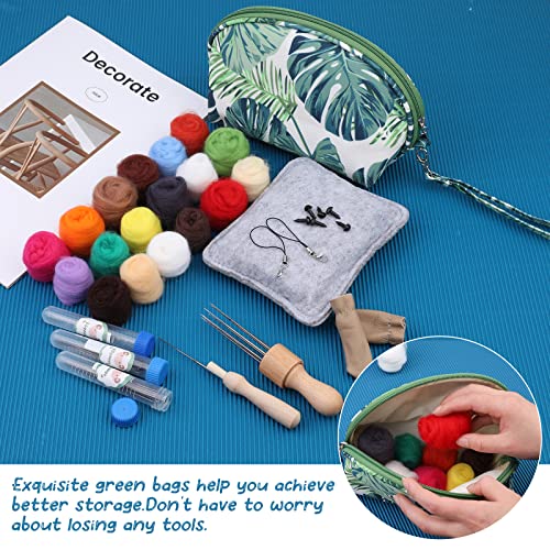 Needle Felting Kit 18 Colors Wool Felting Kit Wool Roving Set