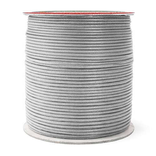 2mm Gray Waxed Cord (327 Foot)