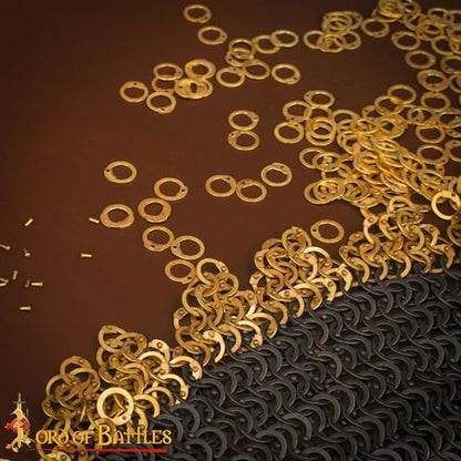 200G 1Kg Chainmail Loose Rings for Armor Crafting Perfect for DIY Projects & Armour Repairs (1600 Count)