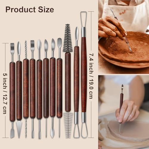 43 Pcs Polymer Clay Sculpting Tools Kit for Adults