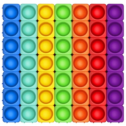 Giant Silicone Pop Fidget Blocks (49 Count)