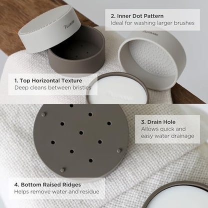 Brush Cleaner Soap with Case & Cleaning Mat