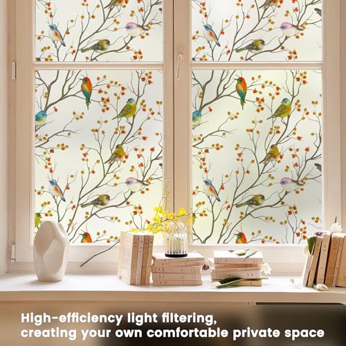 Frosted Window Privacy Cling Film Included Tools 29.5in X 118.1in (9.69 Sq Ft)