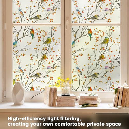 Frosted Window Privacy Cling Film Included Tools 29.5in X 118.1in (9.69 Sq Ft)