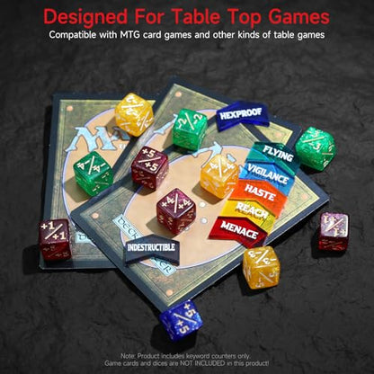 108PCS 12mm MTG Counter Dice +1
